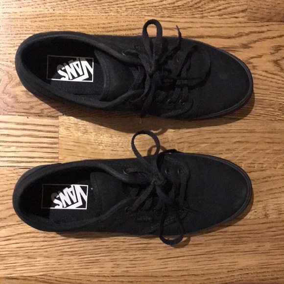 black low cut vans